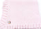 Sanjit Knitted Hand Crochet Finished Pink Cotton Blanket Trimmed Snowman Applique