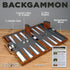 Backgammon Sets for Adults, Leather Board Games for Travel, 15 Inch Board with 32 Pieces in Quality Set