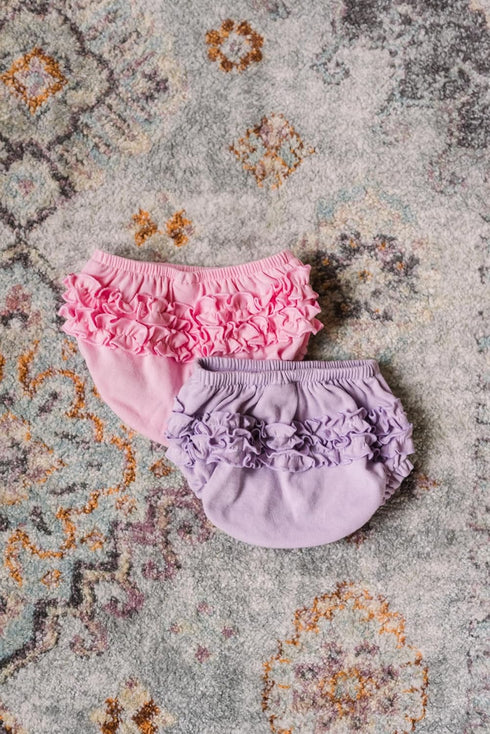 City Threads Ruffle Diaper Cover for Baby Girls Soft Cotton, Made in USA Baby Girl Bloomers, Wear Over Disposable