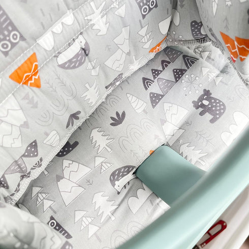 ZARPMA Highchair Cushion Compatible with Stokke Tripp Trapp Chiar High Chair Insert Cotton Fabric Cover Filled