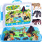Billeeit Animal Sensory Bin Sand Toy, Play Sand Kit w/lid and 2.2lbs