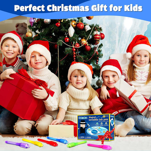 GIFTINBOX Invisible Ink Pen, 28PCS Spy Pen for Kids with UV Light Magic Marker for Secret Messages