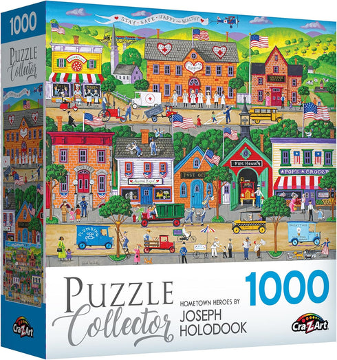 RoseArt Puzzle Collector - Hometown Heroes 1000 Piece Jigsaw Puzzle for Adults