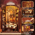 CUTEBEE Book Nook Kit - DIY Miniature House Kit for Adults, Teens, Beginners, Tiny House Library Model Decor (Bookshop