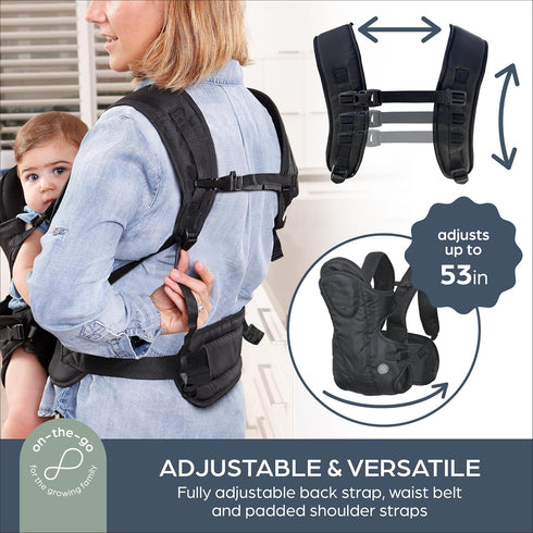 3 1 33lbs L296 Dreambaby Manhattan Adjustable in Position Baby Carrier - IHDI Approved Hip Healthy - Newborns Toddlers