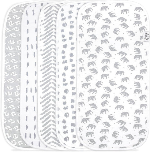 Baby Burp Cloths - Double Layered 100% Cotton and Polyester Fleece Extra Absorbent for Boys and Girls