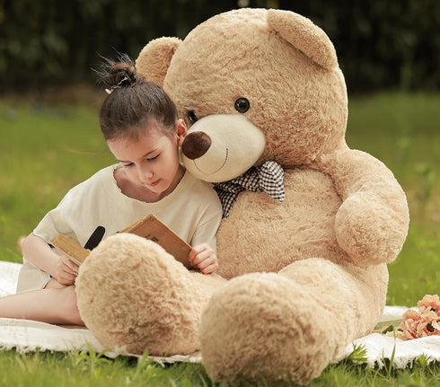 Poutmac Big Teddy Bear 4Ft Giant Soft Stuffed Animals, Cute Plush Toy for Valentine's Christmas Birthday