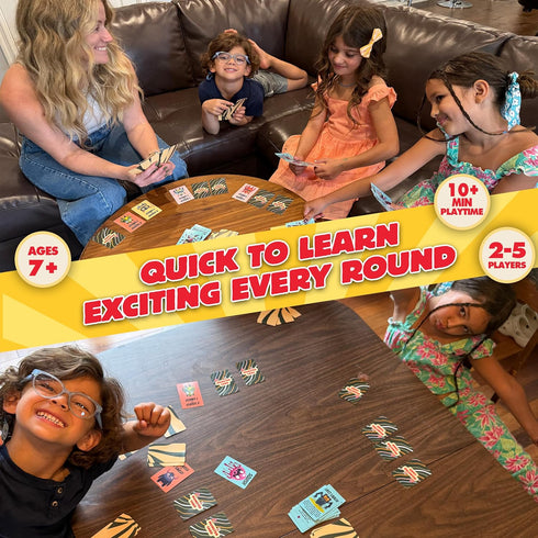 7+, 25 15 HIBULL Squish Smash Monster Trash - A Card Game of Fast Chain-Reactions | Fun Family Game for Kids & Adults |