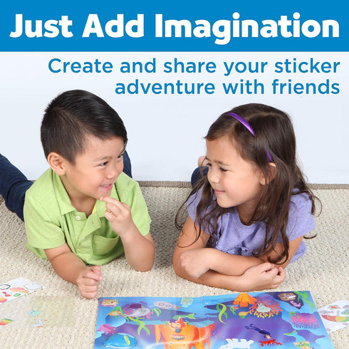 Creativity For Kids Sensory Sticker Playset, Magical Undersea Adventures, 50+ Sensory Stickers and Scenes