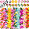 Moon Boat 60 Pieces Hawaiian Luau Leis - Tropical Tiki Hibiscus Flowers