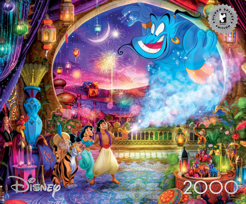 CEACO - Silver Select Disney - Aladdin - 2000 Piece Jigsaw Puzzle for Adults Challenging Puzzle Perfect for Game Nights