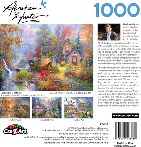 RoseArt - Abraham Hunter - Fairytale Cottage - 1000 Piece Jigsaw Puzzle for Adults