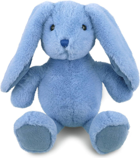 DolliBu Baby Blue Rabbit Plush - Super Soft Bunny Stuffed Animal, Cute Farm Life Gift for Baby, Kids, Adults - 8 Inches