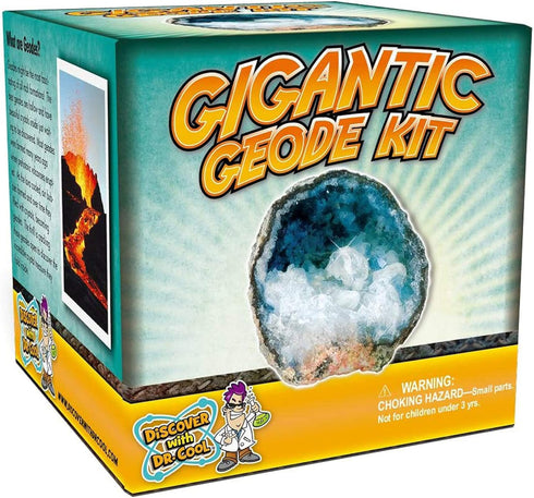 Break Open A Gigantic Geode, Large Geode with Crystals, Earth Science Kit for Kids, Gifts for Rock Collectors