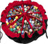 SIQUK Large Dice Bag with Pockets, Drawstring Storage Bag for DND, RPG, MTG Table Games, Holds over 300 Dice (Black &