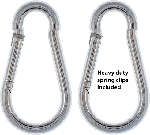 18" Trapeze Swing Bar Rings with 48" Heavy Duty Chain & Carabiners (Green)