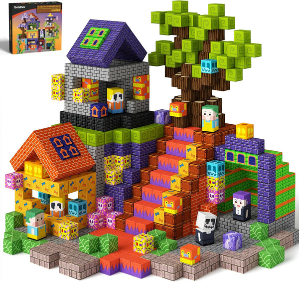 GobiDex Magnetic Blocks, 100PCS Building Toys for Kids 3+, Upgraded Zomblock STEM