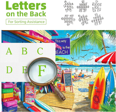 1000 Summer 1000 (27.5"x19.6") Beach Shop Puzzles for Adults Pieces Surf Shack Puzzle for Adults Jigsaw Puzzles Pieces