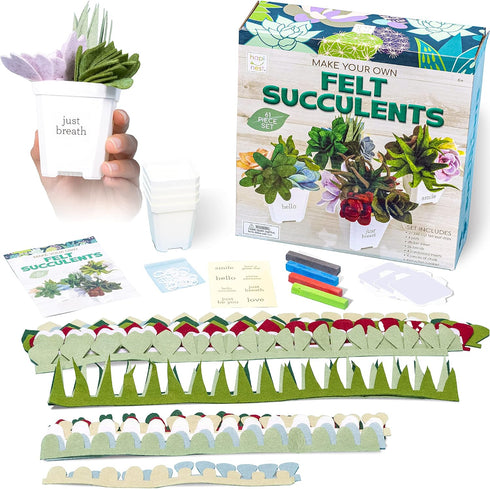 6 Hapinest DIY Potted Felt Succulents Craft Kit for Adults Women Teens and Seniors, Arts & Crafts for Ages Years and Up