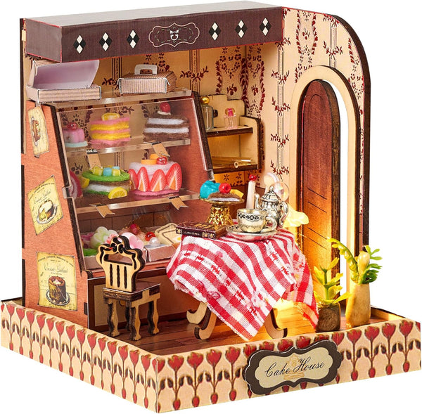 BenBen DIY Miniature House Kit, Cake Shop Model Craft Kits, Furniture, Mini