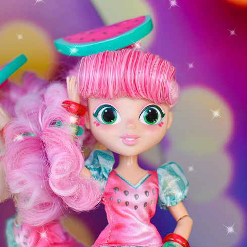 Sunny Days Entertainment Fidgie Friends Watermellow – Mermaid with Flip Sequin Tail, 10.5 Inch Fashion Doll