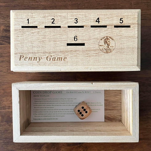 Penny Game - Fun Board Game Works with Coins, Get Rid of Coins to Win, for 2+ Players