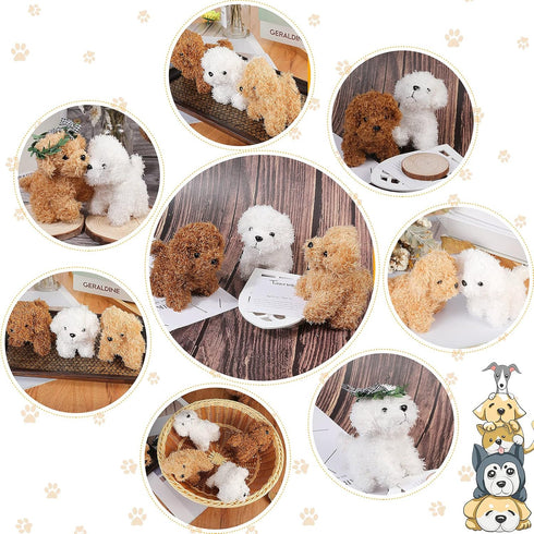 Sumind 9 Pcs Mini Plush Dog Stuffed Animals, Bulk Dog Plush Party Favors for Kids Baby Show Birthday