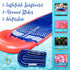 Franklin Sports Aqua Ride Kids Waterslide, 25' Lawn Water Sliding Mat + Inflatable Surf Board, Outdoor Toy