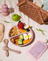 Hippypotamus Toddler Plates - Suction Plates with Lids, 100% Food-Grade Silicone, BPA Free, Dishwasher Safe, Set of 3