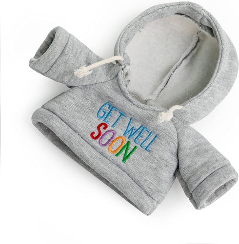 Ganz 9" Get Well Soon Teddy Bear - Gray Hoodie Feel Better Gift for Kids & Women