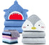 Cute Castle 2 Pack Hooded Baby Towel Rayon Made from Bamboo with 8 Washcloths