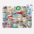 Galison Teacups Julie Seabrook Ream 1000 Piece Puzzle, Vibrant Teacups Design