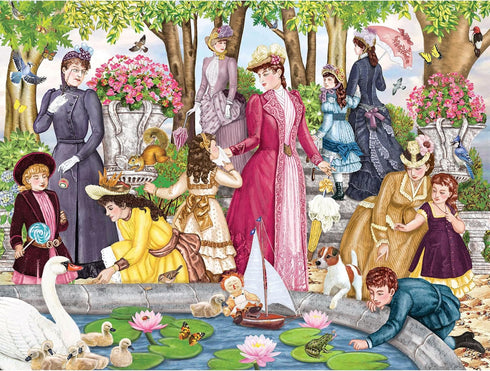 KI Puzzles 550 Piece Puzzle for Adults - Aunt Josephine Visits Rosiland Solomon Victorian Jigsaw 24x18
