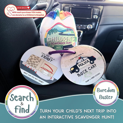 Children's Scavenger Hunt: Travel Edition - EXPANSION PACK | Toddler Car Activities | Road Trip Toys | Games for 2, 3 Year Old's & Up | Kids Educational Scavenger Hunt Cards