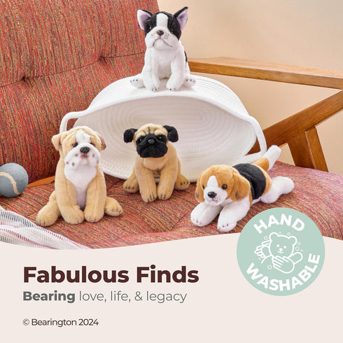 Bearington Frenchie Stuffed Animal, 13 Inch French Bulldog Plush Toy