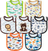 7Pcs Cotton Waterproof Baby Bibs Hook Loop Closure Newborn Bib Keepsake Baby