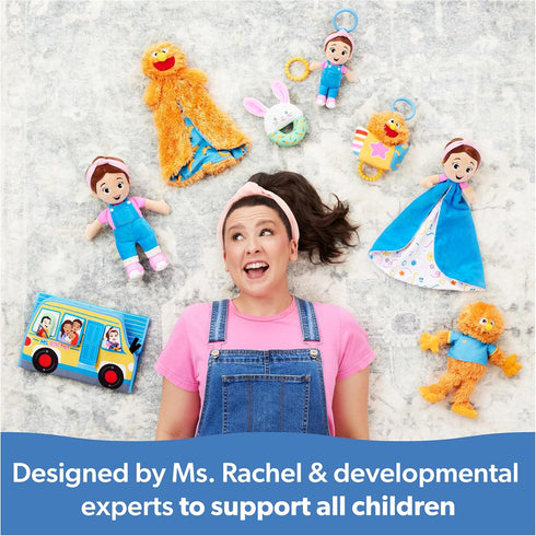 Tummy 3 1+ Ms. Rachel Official Time Activity Bus Folding Play Mat with Baby Mirror & Sensory Toys for Interactive Play