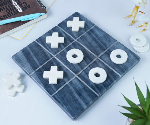 Crocon Tic Tac Toe Game - Table Games, Family House Game, Indoor Party Game, Large Grey Board