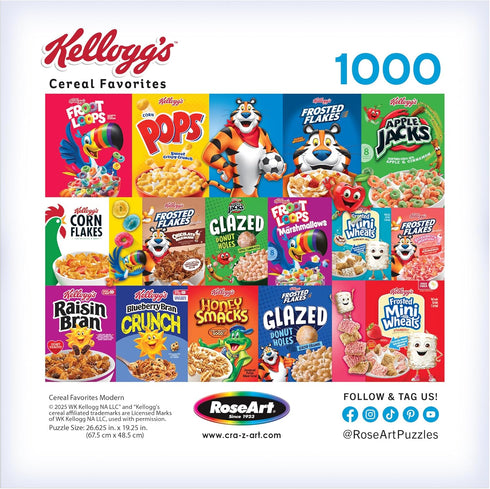 1000 RoseArt - Kellogg's - Cereal Favorites Modern - Piece Jigsaw Puzzle