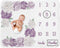 Sweet Jojo Designs Lavender Purple Boho Shabby Chic Floral Girl Baby Milestone