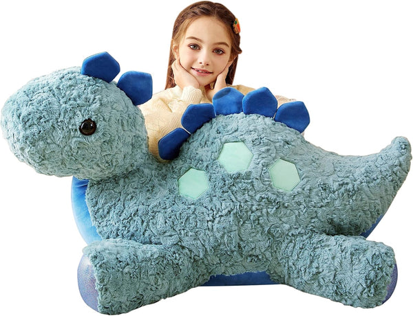 Giant Stegosaurus Stuffed Animal Plush Toy - 30" Large Dinosaur - Jumbo Cute Plushy Birthday Gift for Kids