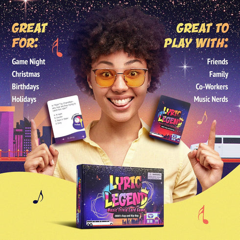 Lyric Legend - 2000's Hip-Hop and Rap Music Trivia Game - Perfect for 2000’s Trivia and Music Gifts