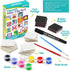 Magnetic Mini Tile Art DIY Craft Kit, Design and Paint Magnet Tiles, Includes 12 Tile Magnets, 8 Paint Colors