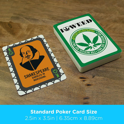 AQUARIUS Weed Playing Cards - Poker Size Deck for Your Favorite Card Games with Linen Finish