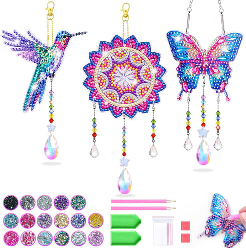 Vinworlf Crafts for Girls 8-12, Diamond Art Kits for Girls Ages 10-12, 3