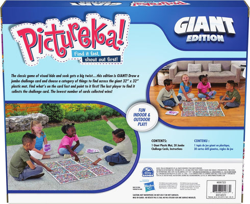 Pictureka Giant Board Game - Fun Family Game with Big Mat & Cards for Kids Ages 6+