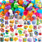 JOYIN 2.2' 60 PCS Prefilled Pastel Eggs with Assorted Toys, Stuffed Toys