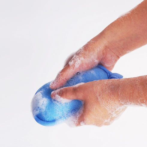 Baby Bath Sponge - Ultra Soft Sponge for Bathing, Kids Bath Sponges for Infants, Toddler Bath Time, 2 Count (Green Blue)