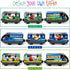 Battery Operated Action Locomotive Toy Train Set for Wooden Tracks, Compatible with Thomas & Brio for Toddlers 3-5+