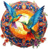Wooden Puzzles for Adults - Hummingbird Wooden Jigsaw Puzzles, Unique Animal Shape, Christmas Gifts